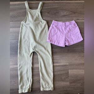 5T Mint Green Jumpsuit and Lavendar Shorts